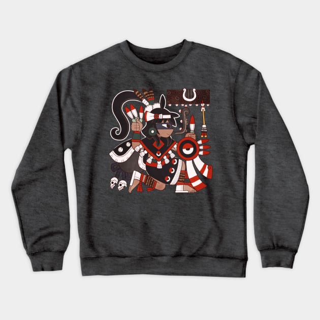 Aztec ninja thief, Citlalmina Crewneck Sweatshirt by Itzcacalotl